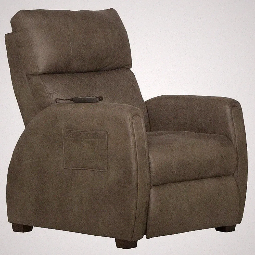 Catnapper Unwind Power Zero Gravity Recliner in Taupe Polyester Fabric