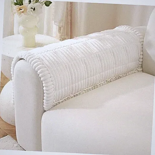 Couch Arm Covers, Recliner Arm Covers Pet Friendly, 20" x 24" 2 Pack White