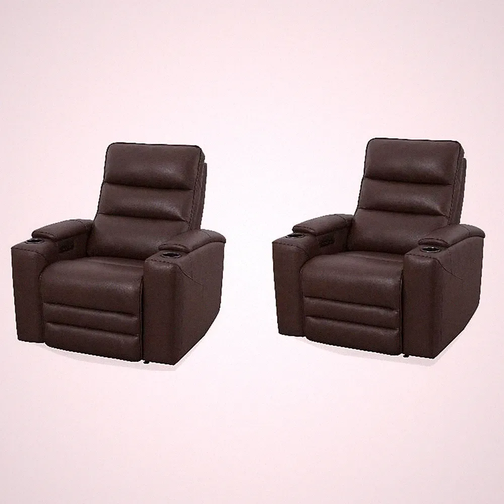 Pemberly Row Autumn Umber Power Zero Gravity Recliner Two Pack