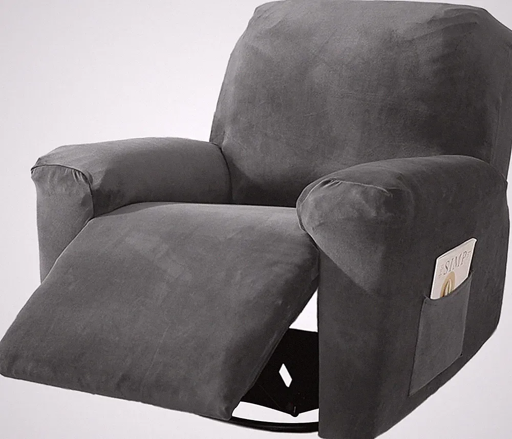 Soft Washable Recliner Covers, Anti-Slip Velvet, Thick Pet-Friendly Light